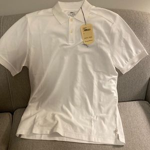 NWT Tommy Bahama sz S white polo shirt/moisture wicking, easy care